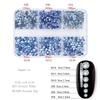Glitter Rhinestones AB-Flat Back Shiny Stones Nail Art Decoration Mixed Sizes Nail Gems Crystal Strass Accessories