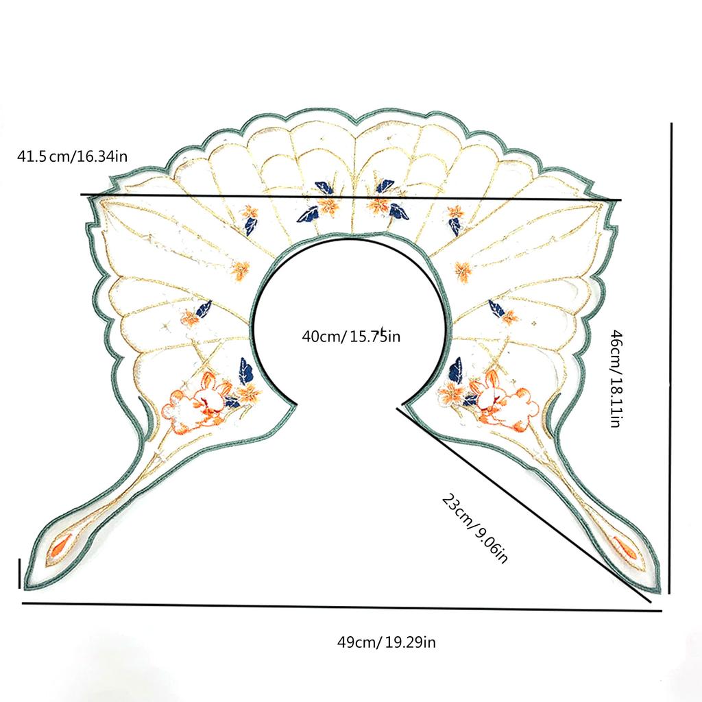 Delicate Children False Collar Elegant Cloud Shoulder Lace Shawl Chinese Style Shirt Sweater Embroidered False Collar