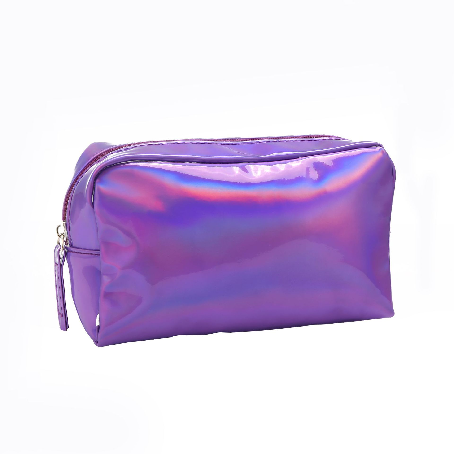 

Makeup Fashionable Pu Bag Portable Colorful Square Large Capacity Bag Storage Фіолетовий