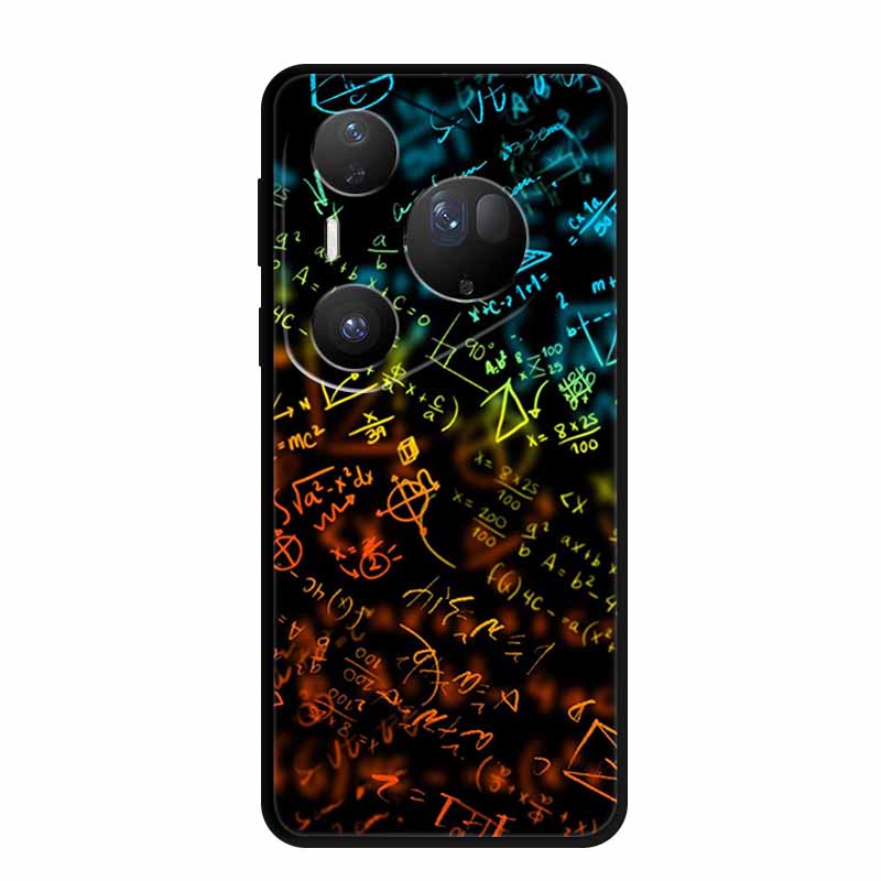 For Huawei Pura 80 Ultra 5G Case Coque Cartoon Cat Painted Black Silicone Soft Back Cover For Huawei Pura 80 Ultra Cases Shells