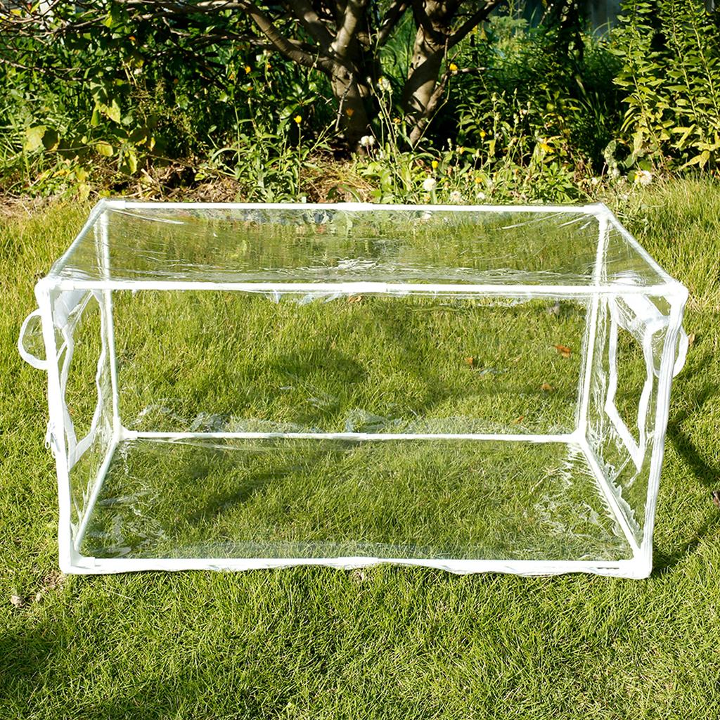 Skleník Rostlinný Zahradní Stan PVC Kryt Odolný proti Hmyzu Ptákům Přenosný Zimní Květinová Teplá Místnost Anti-uv Větruodolný Pěstební Skleník