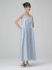 Mellotoli Lace Taping Long Dress (Light Blue)