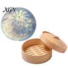 Stress Ball Fidget Toy Glitter Dumpling Squeeze with Steamer Box, Relief Dough TPR Toy, Soft Simulated Steamed Bun