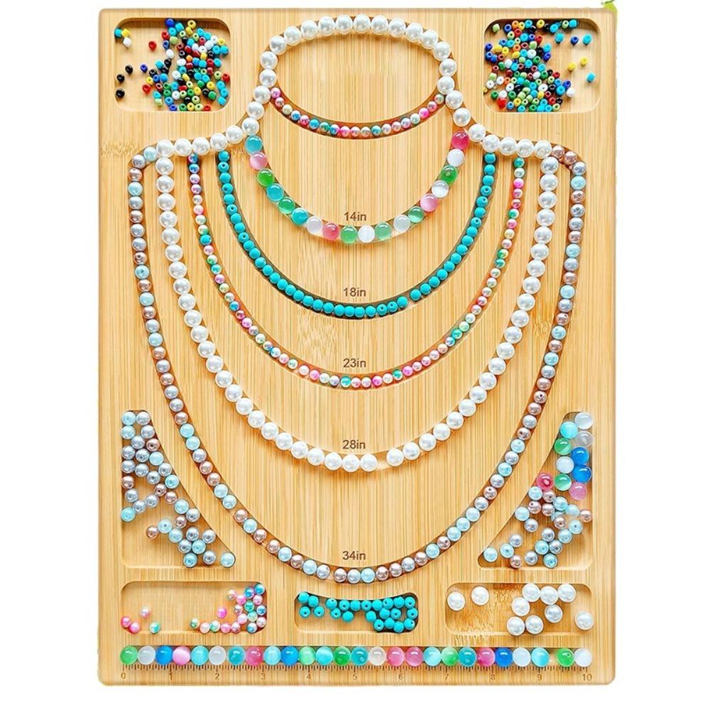 Fashion Bead Design Board Wooden Bracelet Beading Boards Funny Beading Mats Trays  Home Style A