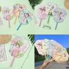 Children's Large Cartoon Fan for Summer, Plastic Fan, Cute Hand-Held Fan for Students, Portable Summer Large Palm Fan