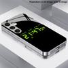 Fluorescent Clock Pattern 2D Phone Case for Samsung S26 S25 S24 S23 S22 S21 S20 A56 A36 A16 Electroplated Glass Protective Cover
