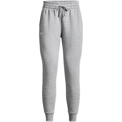 Calças Jogger de Malha com Punho Elástico Sólido para Mulher Cinzento 1379438-012