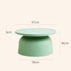 Nordic Style Plastic round Coffee Table Sofa Side Small-Space Corner Table with Wide Storage Desktop for Home Furniture
