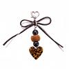 1Pcs Leopard Heart Phone Key Chains Charm Strap Girl Gift Cute Chain Lanyard Pendant For Smartphone