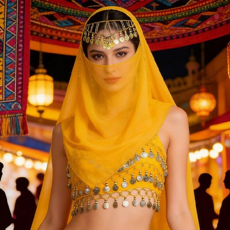Belly Dance Stage Costume Lightweight Fabric Belly Dance Clothes For Comfort And Freedoms Of Movement