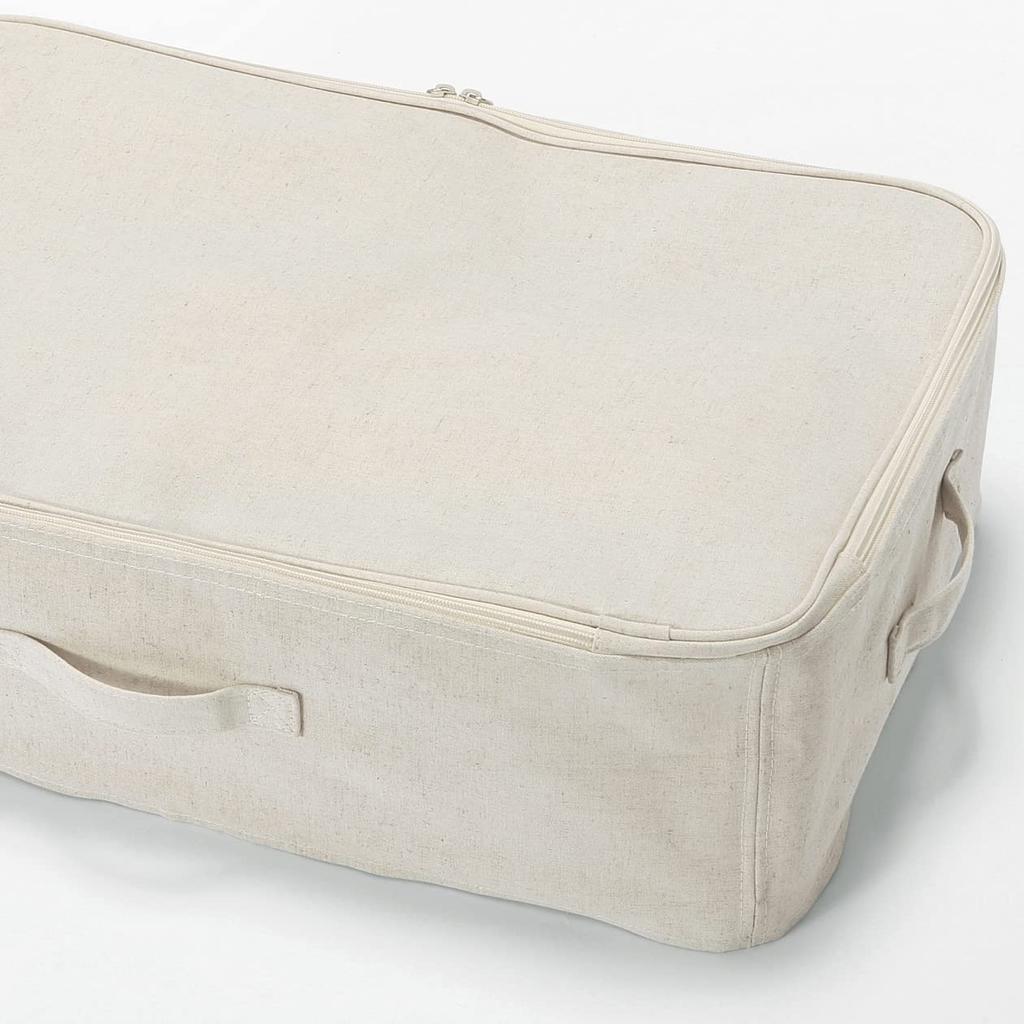 MUJI Softbox Width 59 X Depth 39 X Height 18cm Polyester Linen Costume Case 12403524
