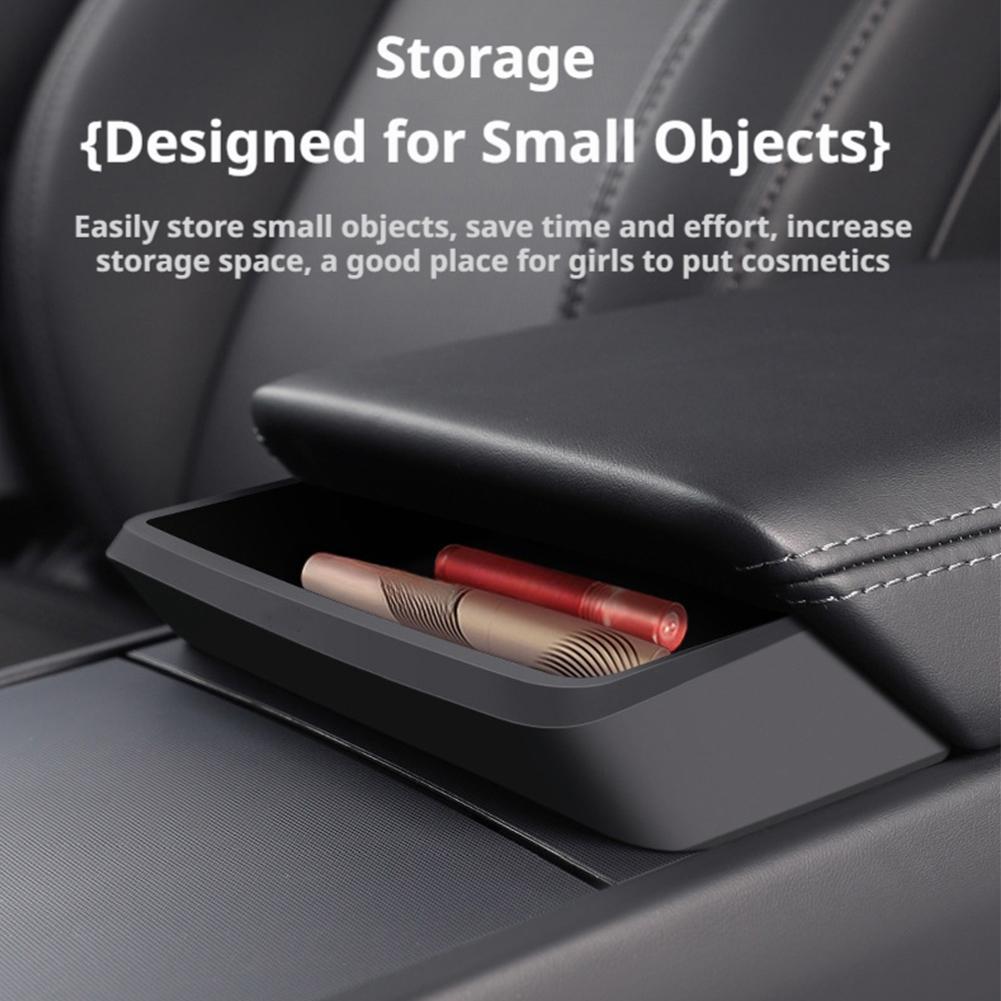 Central Armrest Storage Box For Tesla Model Y 3 Highland Juniper Car Glasses Phone Storage Case Multi Functional Accessories