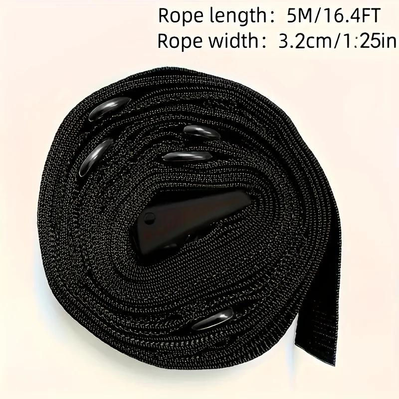 

1pc Heavy-Duty Suspension Trainer System with 5-Loop Resistance Bands - All-in-One Home Gym Equipment for Strength Training чорний