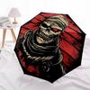 1PC Skull Mask Automatic Open/Close, 8-Rib Durable Frame Compact Travel Umbrella for Men & Women S1222095