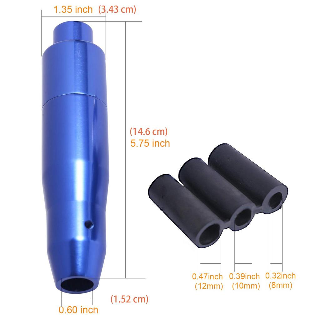 Arenbel Druckknopf Schalthebelknauf, Aluminium Schalthebelgriff, Passend für die meisten Automatikautos, Blau