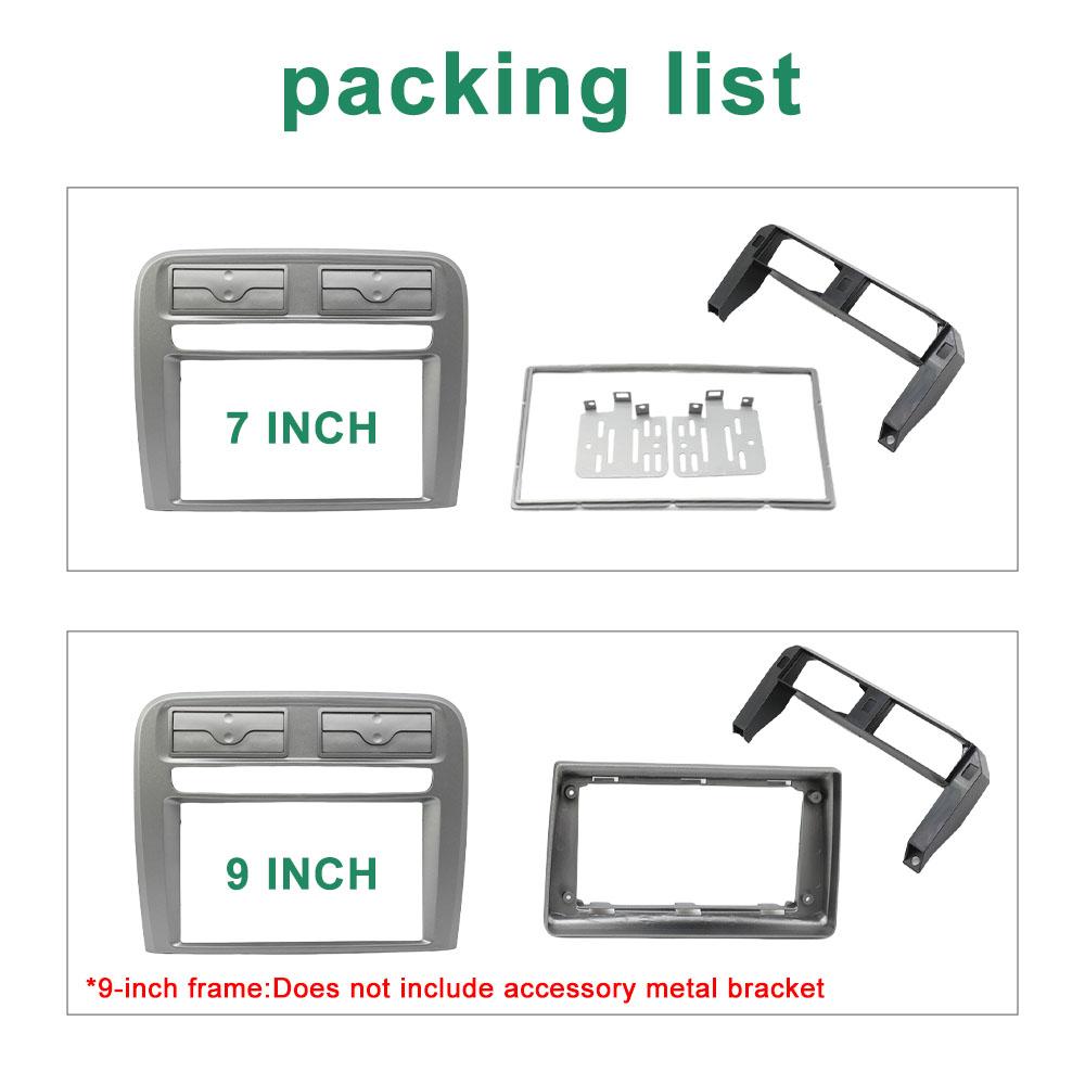 7/9 Inch 2 Din Car Radio Bezel Mask Fascia Fit for Fiat Grand Punto 2005-2009 Dash Mounting Installation Trim Frame Stereo Kit