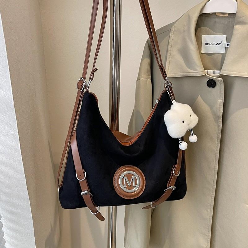 Fashionable Casual Commuter Tote Bag For Women Durable Suede Texture Backpack