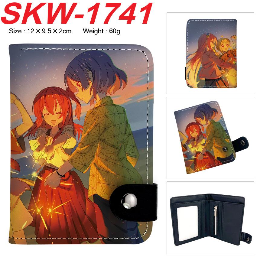 Bocchi the Rock Geldbörse Vertikal Druckknopf Bifold Kartenhalter Münzbörse Anime Unisex
