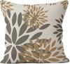 Light Brown Leaf Geometric Linen Cushion Cover for Car Living Room Sofa Bedroom Home Decor, 40x40 45x45 50x50 60x60 Pillowcase