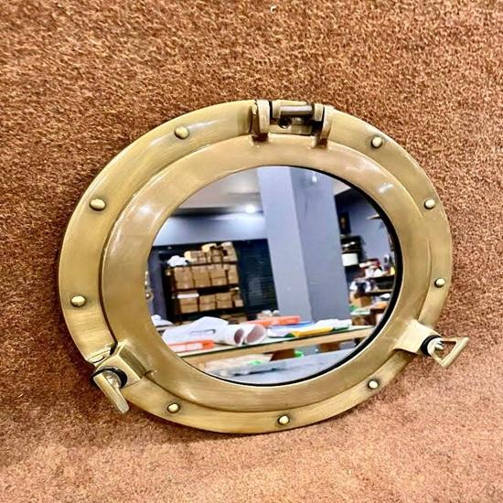 30.48 Cm Brass Porthole, Nautical Porthole Window Wall Mirror Maritime Home Decor Gift Wall Décor