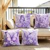 Purple Butterflies and Flowers Cushion Cover Soft Plush Throw Pillow Cover DoubleSided Cushion Case Sofa Bedroom Home Decor