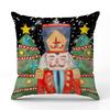 New Cartoon Character Christmas Pillowcase Linen Print Pillowcase Festive Room Sofa Decoration Cushion Cover