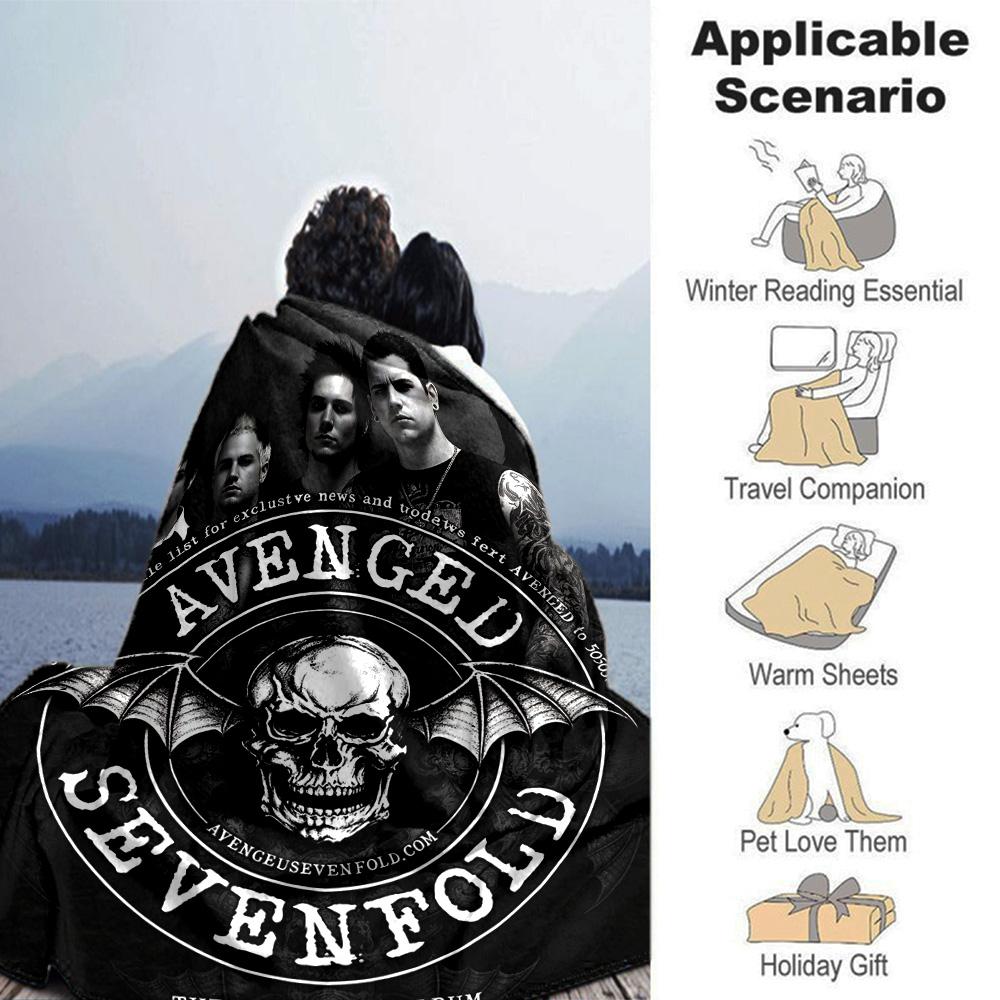 Sevenfold Album Artwork Flannel Blanket Super Soft Warm Cozy Blanket For Sofa Bed Office Travel Allseason Home Decor Gift