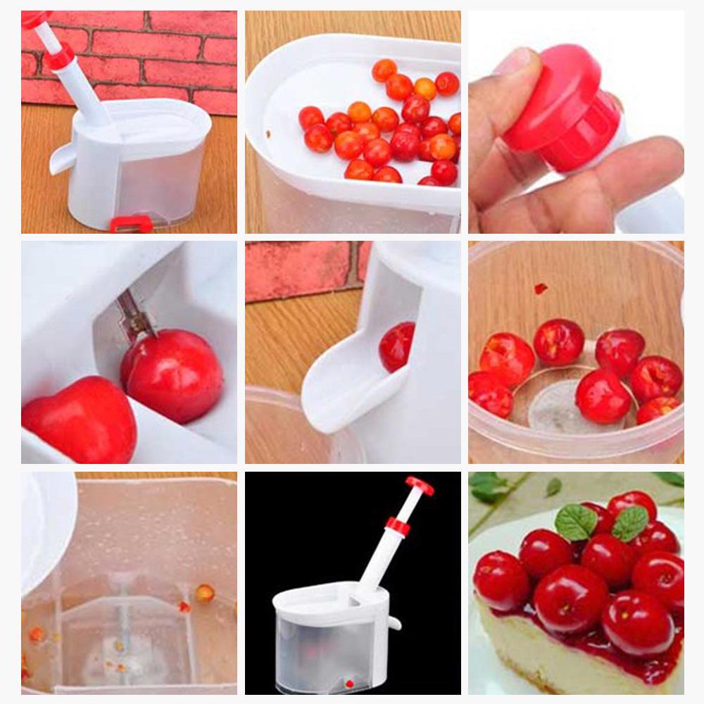 Cherry Olive Pitter Seed Remover Machine Cherry Corer With Container Stone Picker Kitchen Tools