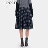 PORTS Women's Blended A-Line Midi Skirt