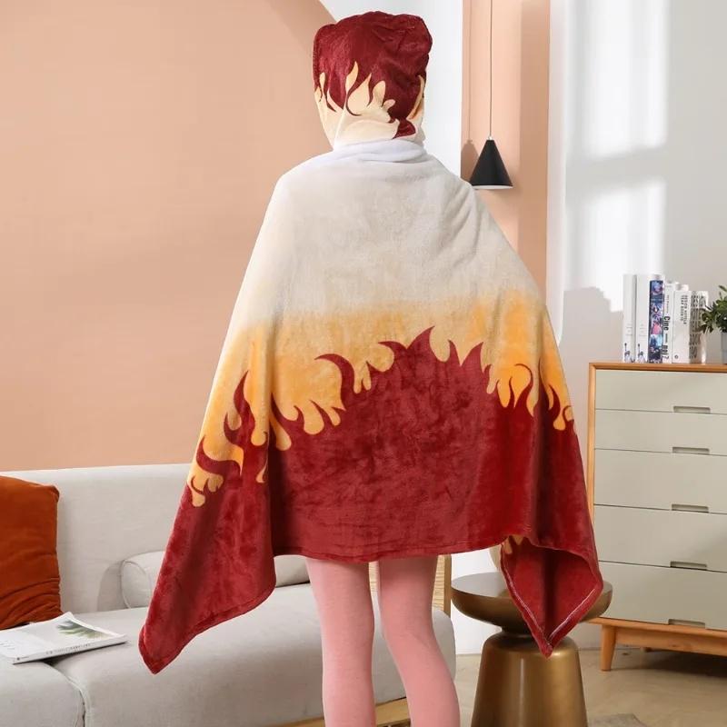Demon Slayer Blanket Plaid Anime Kimetsu No Yaiba Cosplay Prop Tanjirou Custom Women Pajamas Adult Bathrobe Shawl Gown Homewear