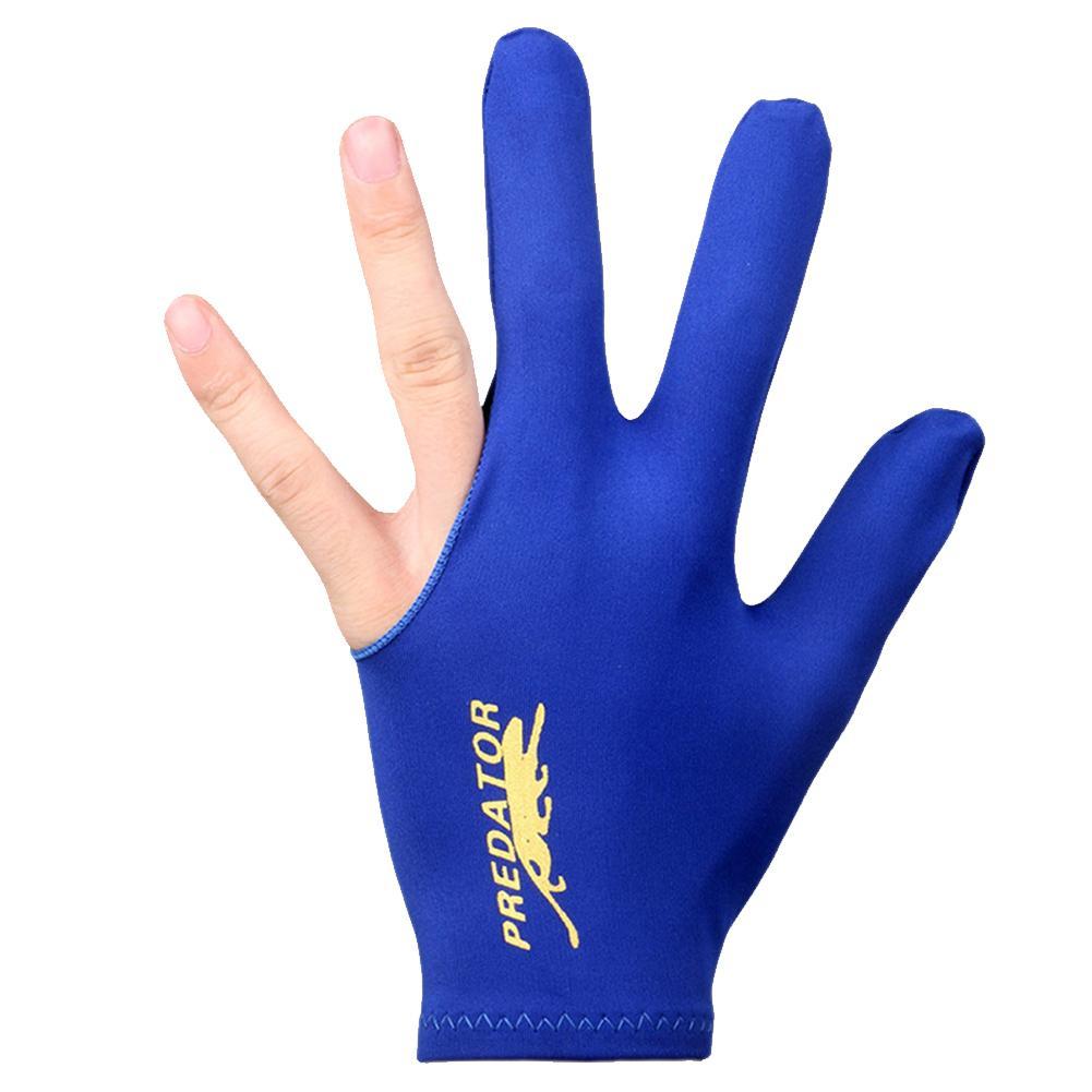 1pc Open Finger Billiard Gloves Breathable Polyester Snooker Pool Glove Adjustable Sticker Smooth Soft Lightweight Amateur Train