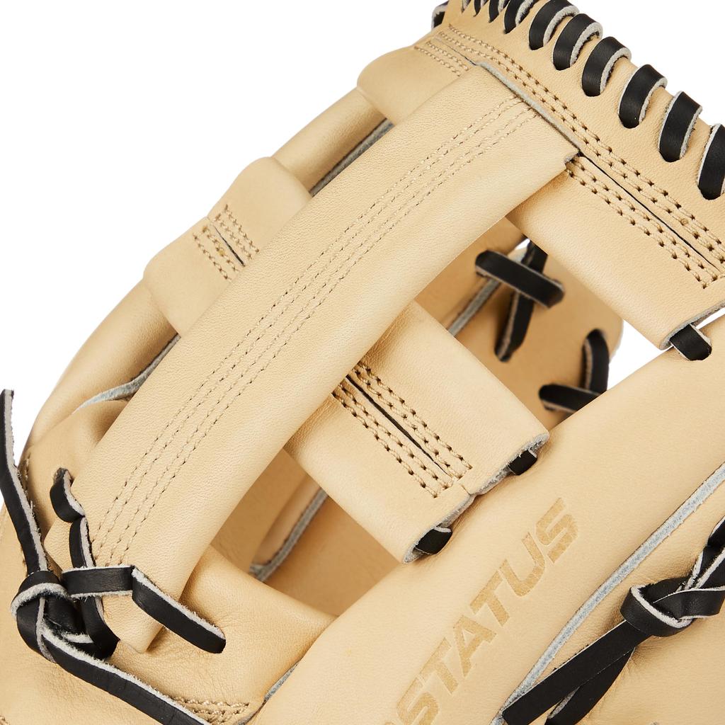 ZETT Pro Status SE Softball Glove for Second and Yoshikawa Naoki Pastel Brown X Black BRGB265S Shortstop, Type, (3219), Right-Handed Throw,