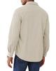[KEFITEVD] Men's Corduroy Long Sleeve Shirt, Loose Fit Casual Button-Up Overshirt, Warm Autumn Winter Top, White 2XL