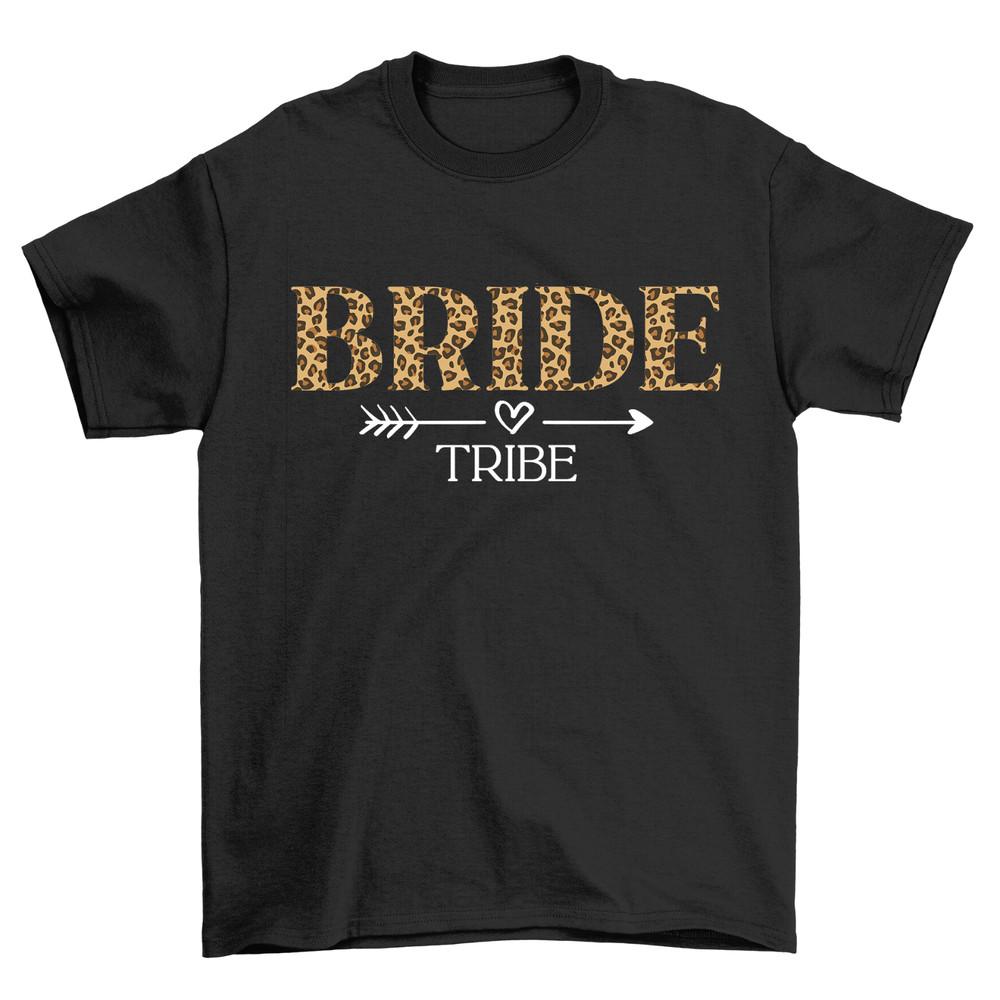 

Хлопковая футболка с леопардовым принтом BRIDE Tribe. Идеальный топ для девичника невесты. L