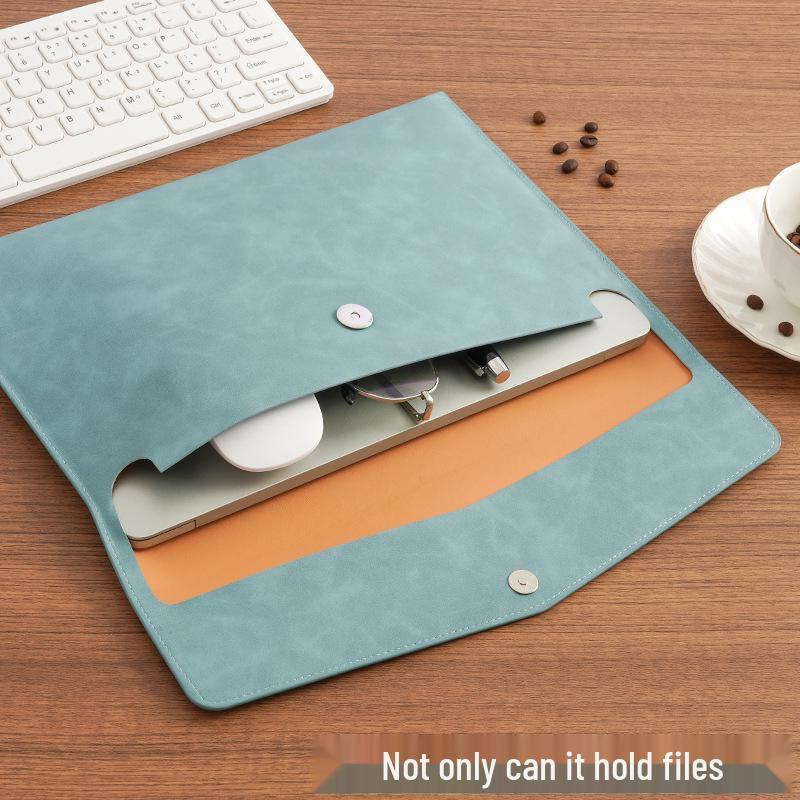 Waterproof Leather A4 Student File Envelope - Large Capacity, Durable Stationery Bag