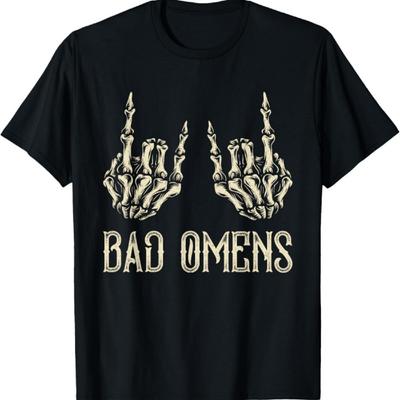Bad Omens Skeleton Hands Vintage 90s Music Classic Rock T-Shirt