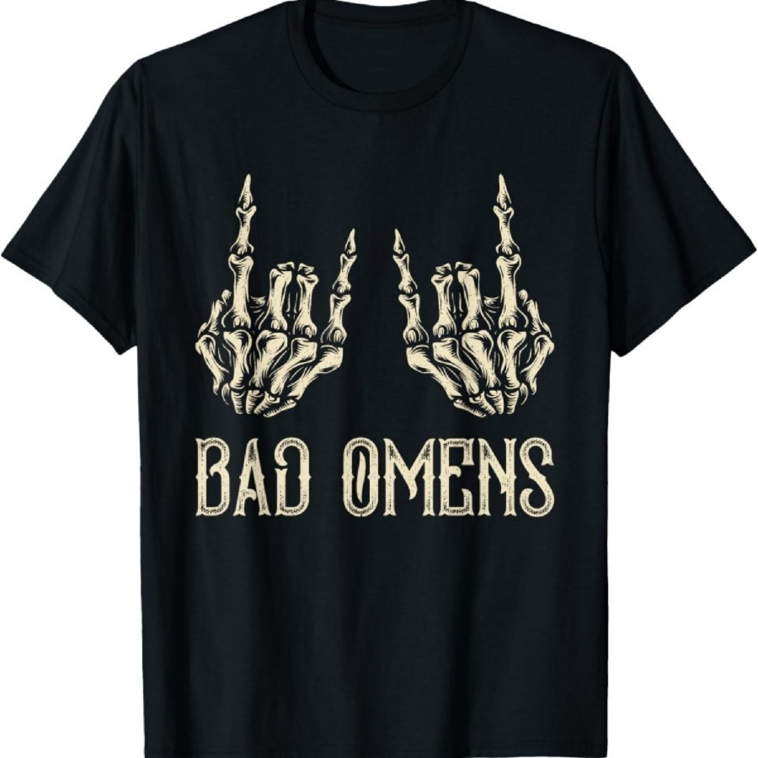 

Bad Omens Skeleton Hands Vintage 90s Music Classic Rock T-Shirt S