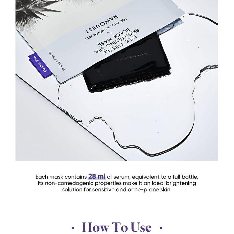 RAWQUEST - Milk Thistle Brightening SPA Black Mask Set