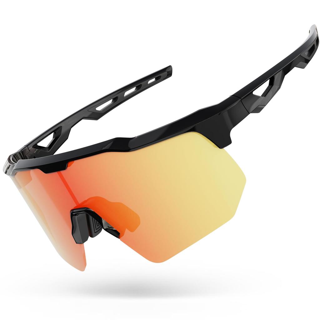 HAAYOT Sports Sunglasses with Polarized Lenses for and Road TR90 UV400 Protection for Men and Women Baseball, Cycling, Bikes, Ultra-Lightweight