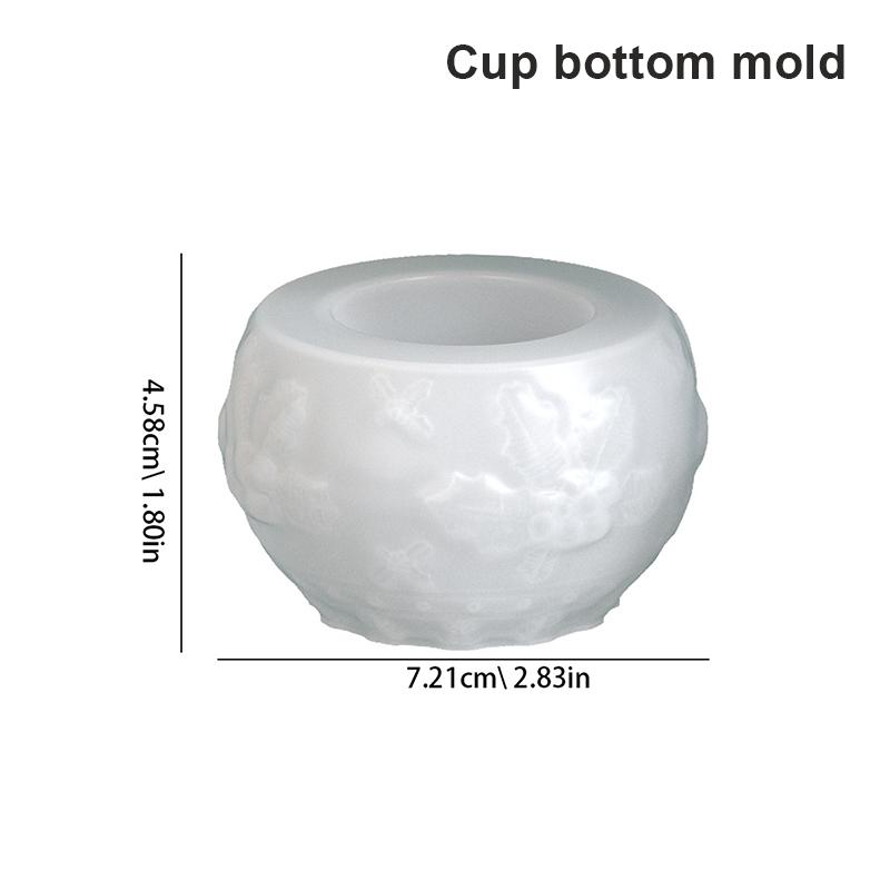 Christmas Ornaments Round Candle Jar Silicone Mold DIY Handmade Relief Snows Berry Ball Plaster Resin Storage Box Craft Molds