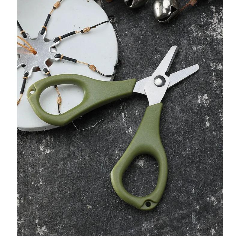 3CR13 Edelstahl Mini Angelschere PP Komfortgriff Fischschnurschneider Handwerkzeuge zur Fischkontrolle