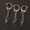 11-200pcs Lobster Clasp Key Ring Keychain C Shape Clasps Connector Hook For DIY Jewelry Making Finding Key Chain Accessories