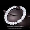 White Cat's Eye Crystal Bracelet for Women: Luxurious, Exquisite Jade String for Luck & Fortune.