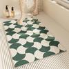 Modern Minimalist Anti-Slip Bathroom Silk Ring Mat - Cuttable, Dirt-Resistant, Hollow Drain Foot Pad