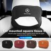 D6Car Mounted Tissue Holder Backseat Tissue Box With Fix Strap For Mercedes Benz C180 C300 W124 W176 W177 C200 C260 GLC CLE CLA