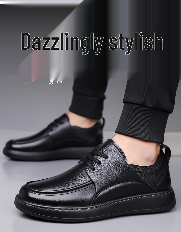 Męskie Retro Skórzane Lekkie Antypoślizgowe Casualowe Buty Biznesowe