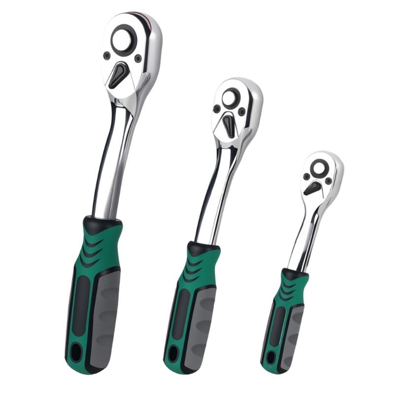 Professional Ratcheting Socket Wrench With 72Teeth Mechanism Spanner Hexagonal Head Durability Alloy Steel For Mechanics