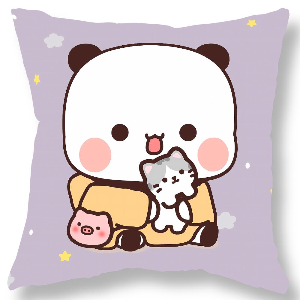 Urocza poszewka na poduszkę z nadrukiem misia Prezent Kawaii Kreskówka Animacja Pokój dzienny Sofa Poszewka na poduszkę Dekoracja pokoju domowego sypialni