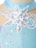 Rhinestone Sequins Figure Ice Skating Dress for Girls Kids Ballet Dance Dress Child Gymnastics Lyrical Dance Dress Costumes