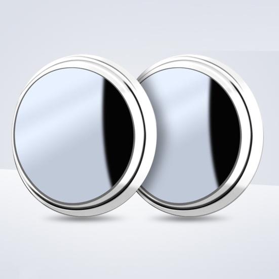 Wide Field of View Mirror 1 Pair Car Rearview Blind Spot Mirror, 360 Degree Adjustable Suction Cup Small Auxiliary Round Convex Glass Angle